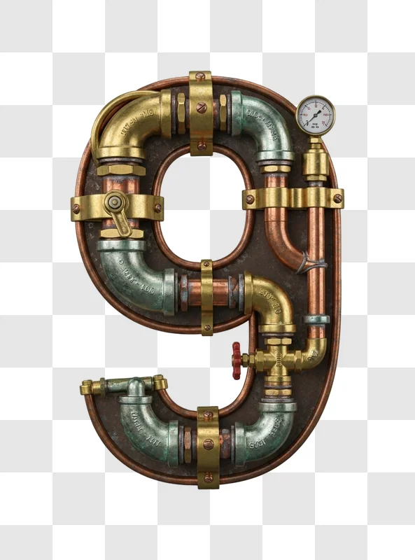 view near industrial pipe number nine