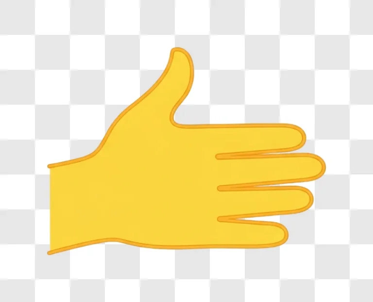 yellow hand giving thumbs up gesture