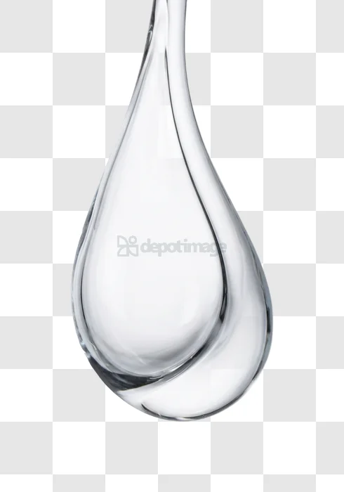 Clear Water Drop Falling Through Air clear glass transparent background