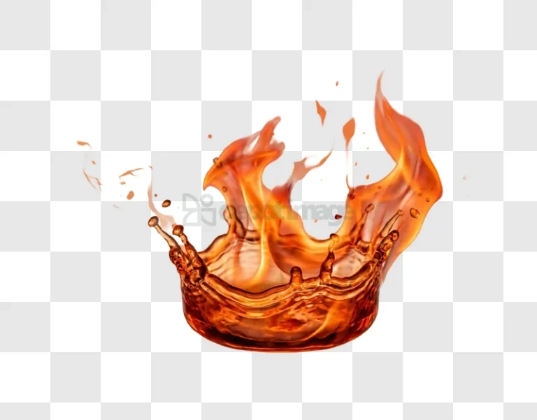 Dynamic Liquid Splash With Fiery Orange Hues fiery orange transparent background