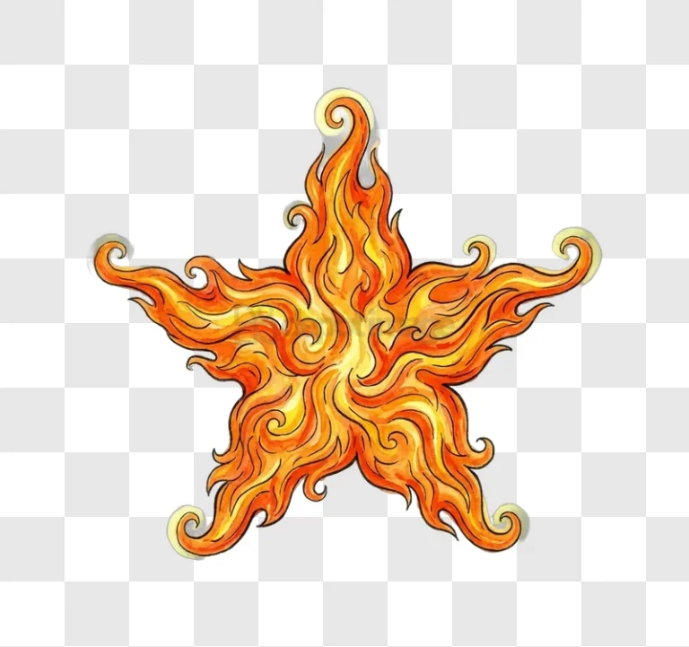 Fiery Sunburst Radiating Warmth watercolor style orange yellow black background