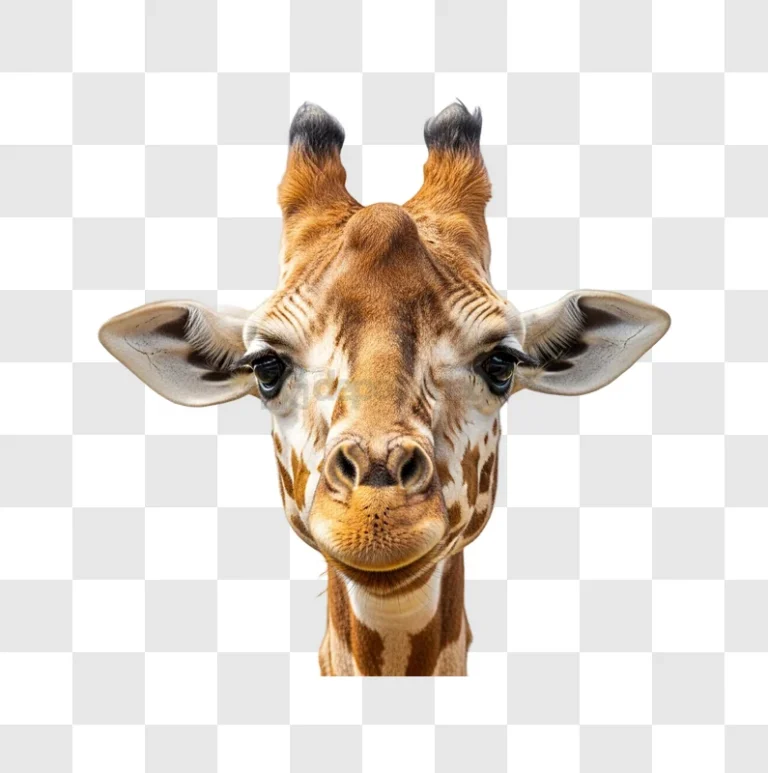 Giraffe Face Close up detailed brown black background