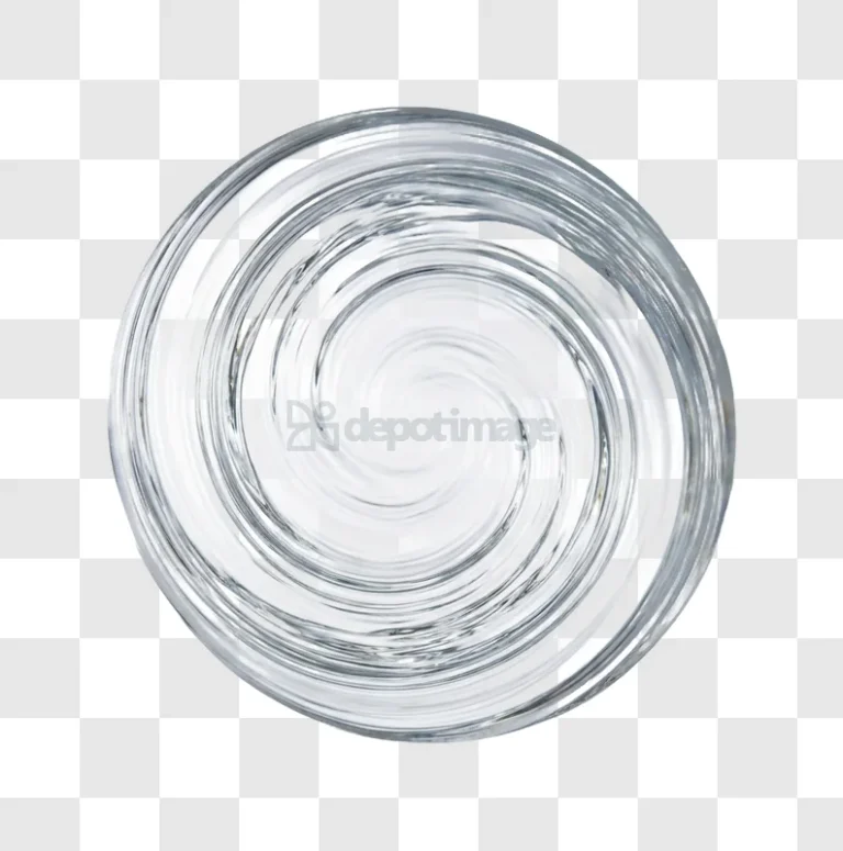 Glass Bowl With Swirling Water Inside clear liquid swirl effect
