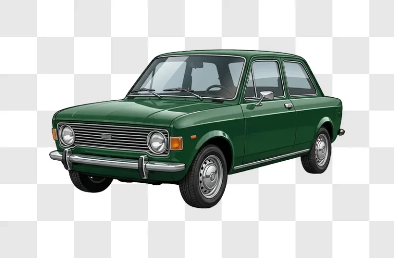 Green Classic Car Parked illustration transparent background, vintage style
