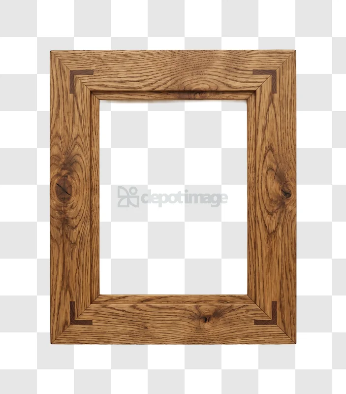 Rustic Wooden Picture Frame With Natural Grain and Inlays natural wood grain dark inlays