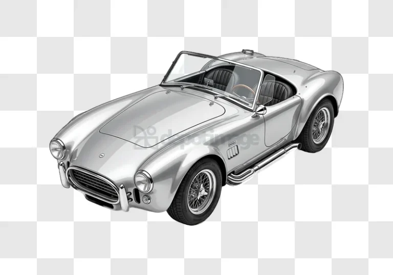 Silver Classic Car With Chrome Details silver vintage car transparent background
