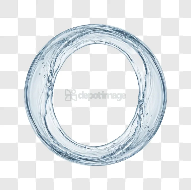 Water Circle Formation clear liquid transparent background