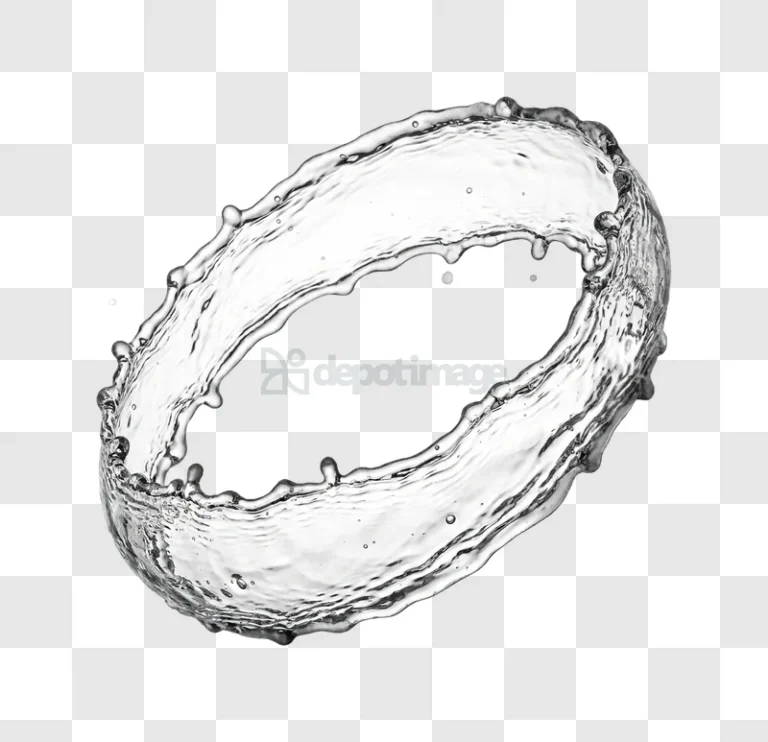 Water Splash Ring clear liquid transparent background