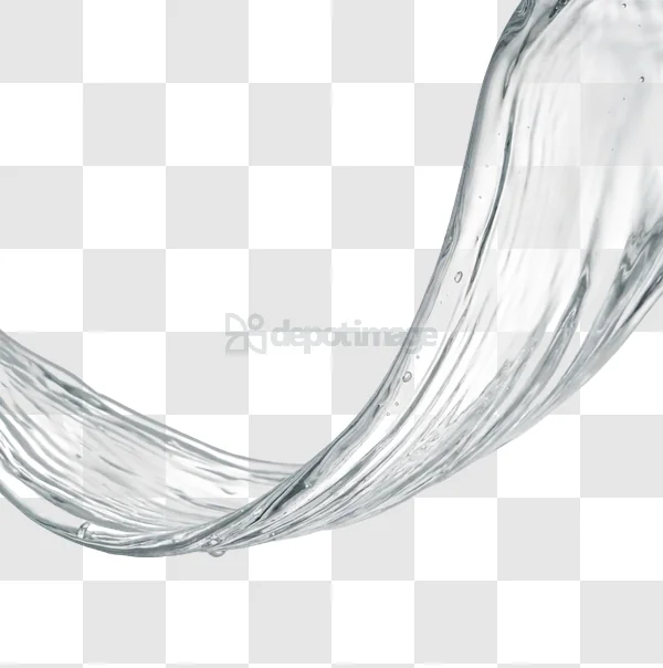 Water Stream Flowing Gracefully transparent liquid black background