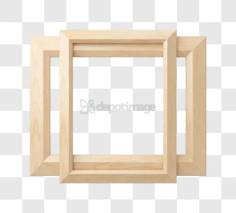 Wooden Stretcher Bars for Canvas Art light wood grain transparent background