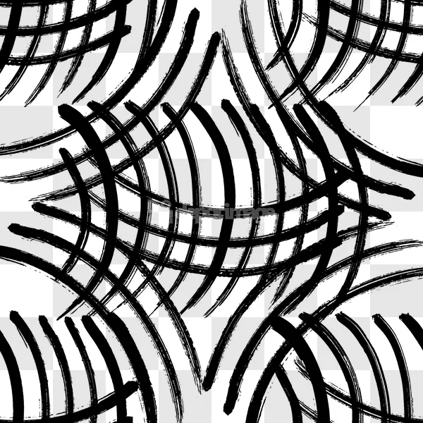 Abstract Brush Stroke Black White Pattern Illustration