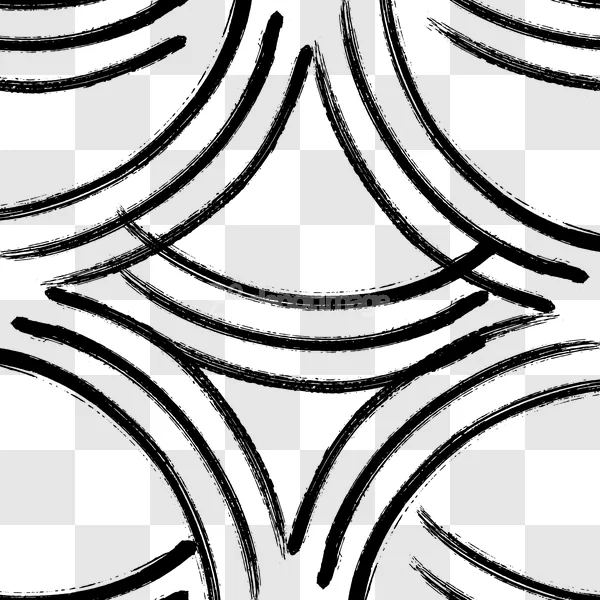 Abstract Brush Stroke Curved Lines Art