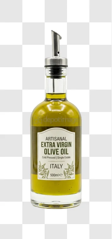 Artisanal Extra Virgin Olive Oil Bottle glass bottle with pourer