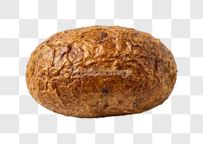 Baked Potato Whole Skin on, rustic brown textured surface