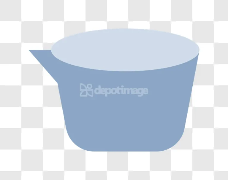 Basic Light Blue Medicine Cup Vector flat design transparent background