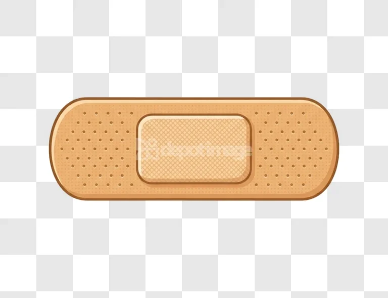Beige Adhesive Medical Band Aid Strip Cartoon classic design transparent background