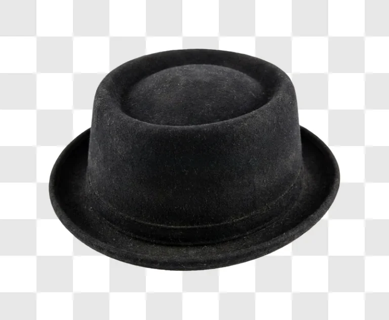 Black Felt Bowler Hat Close up dark felt texture
