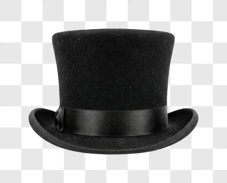 Black Top Hat Against Dark Background classic felt with ribbon