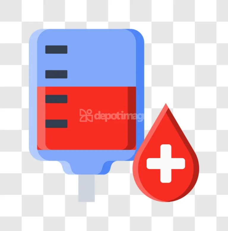 Blood Bag Iv Drip Medical Care Icon flat icon red blue