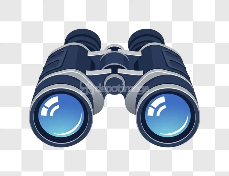 Blue Binocular Optical Device Vector Illustration