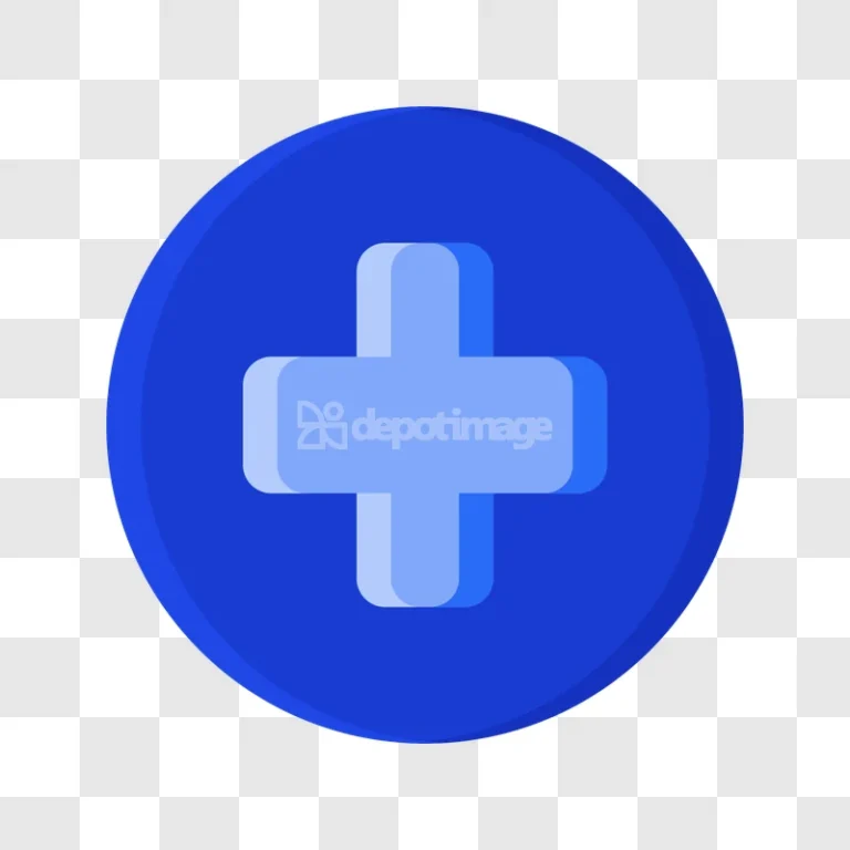Blue Medical Cross Health Icon