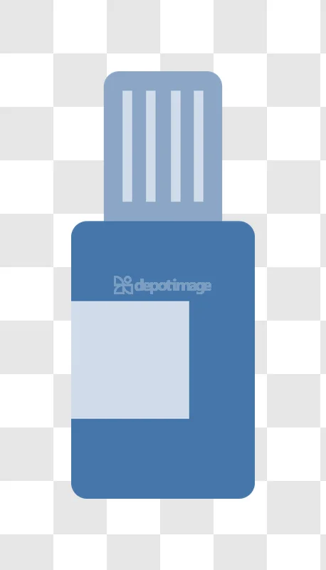 Blue Medicine Bottle With Label Health flat icon blue colors