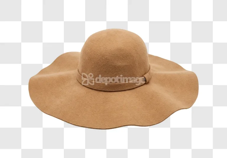 Brown Floppy Felt Sun Hat felt material wide brim