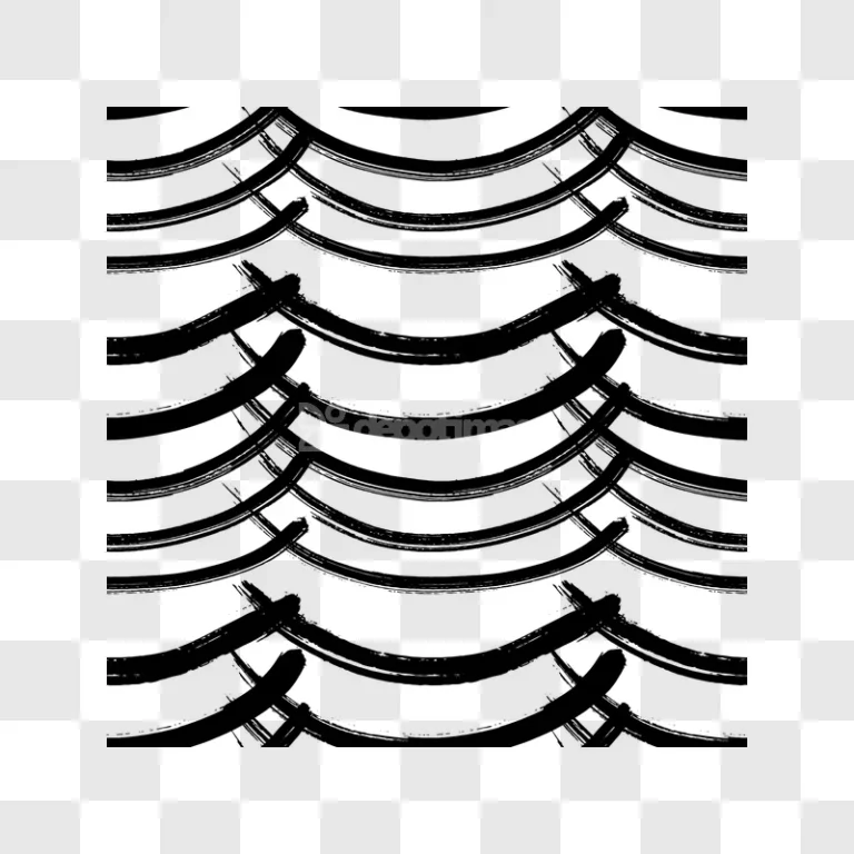 Brush Stroke Black White Waves Pattern Art black abstract design