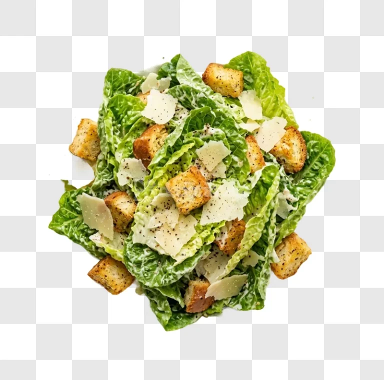 Caesar Salad Croutons Cheese fresh green vibrant leaves