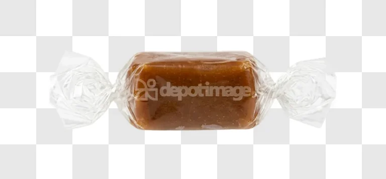 Caramel Candy Wrapped clear wrapper transparent background