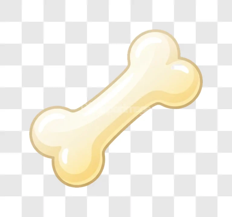 Cartoon Bone White Beige Simple Stylized
