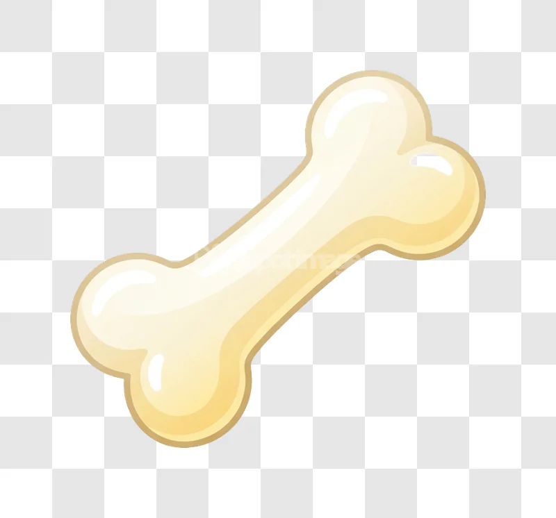 Cartoon Bone White Beige Simple Stylized clean stylized transparent background