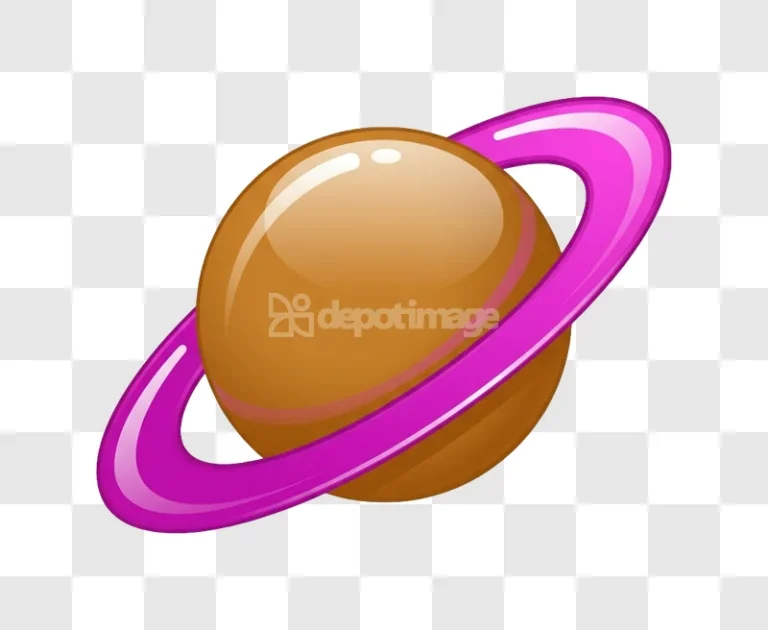 Cartoon Planet Pink Ring Shiny