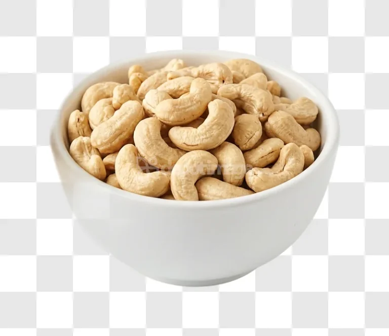 Cashew Nuts Bowl Food white ceramic bowl light background