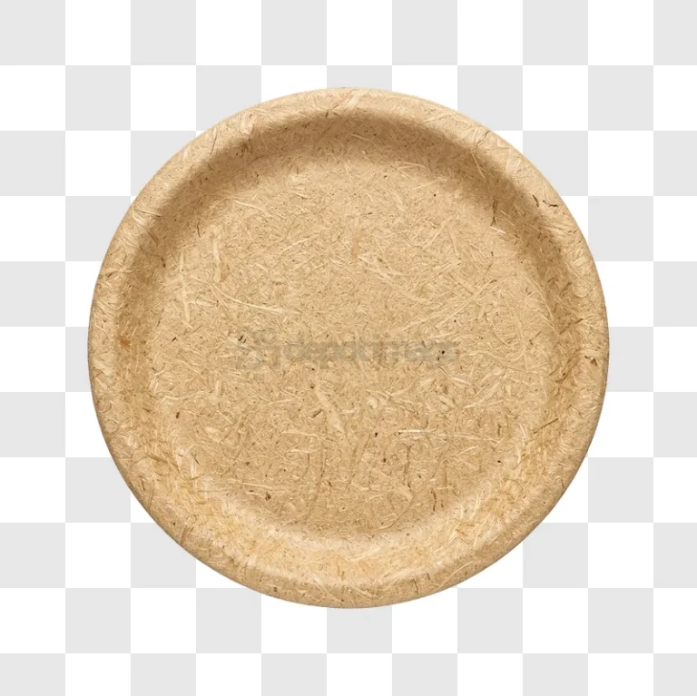 Circular Wood Fiber Plate or Tray Texture light brown natural fibers
