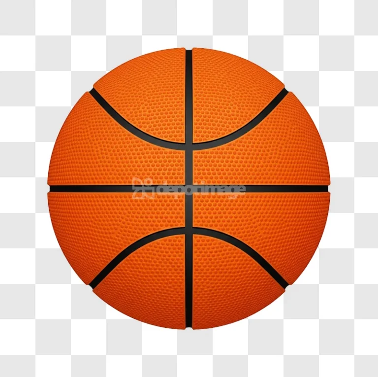 Classic Orange Basketball Close up Surface Details