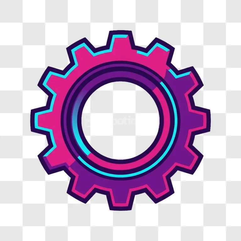 Colorful Gradient Gear Cog Icon