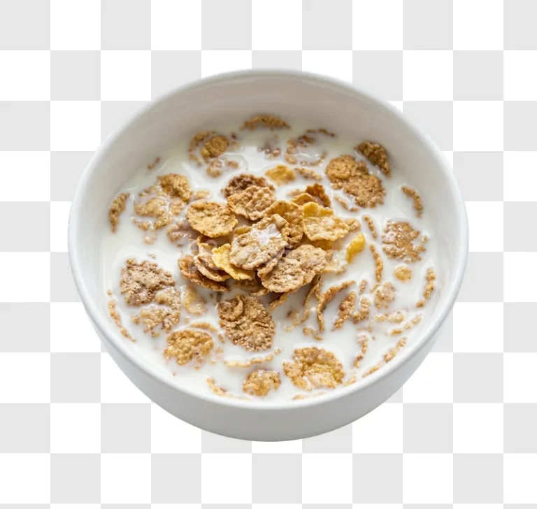 Corn Flakes Milk White Bowl Breakfast cereal in milk, white bowl