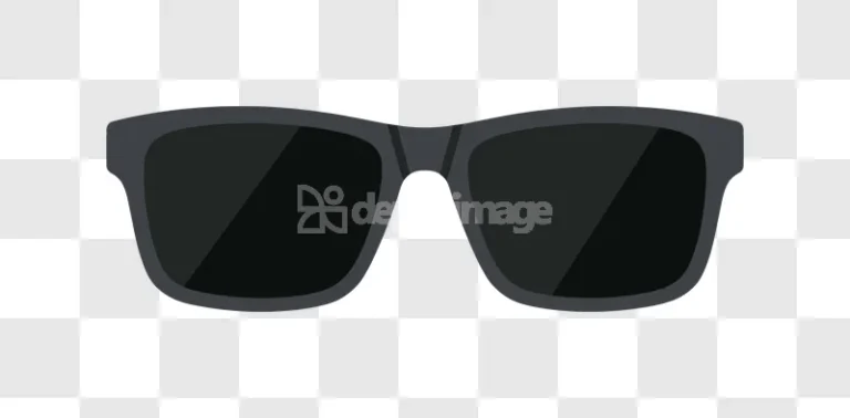 Dark Gray Sunglasses flat style transparent background