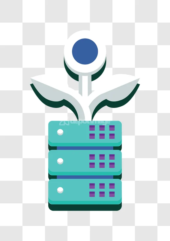 Data Server Connections Tech Icon Illustration