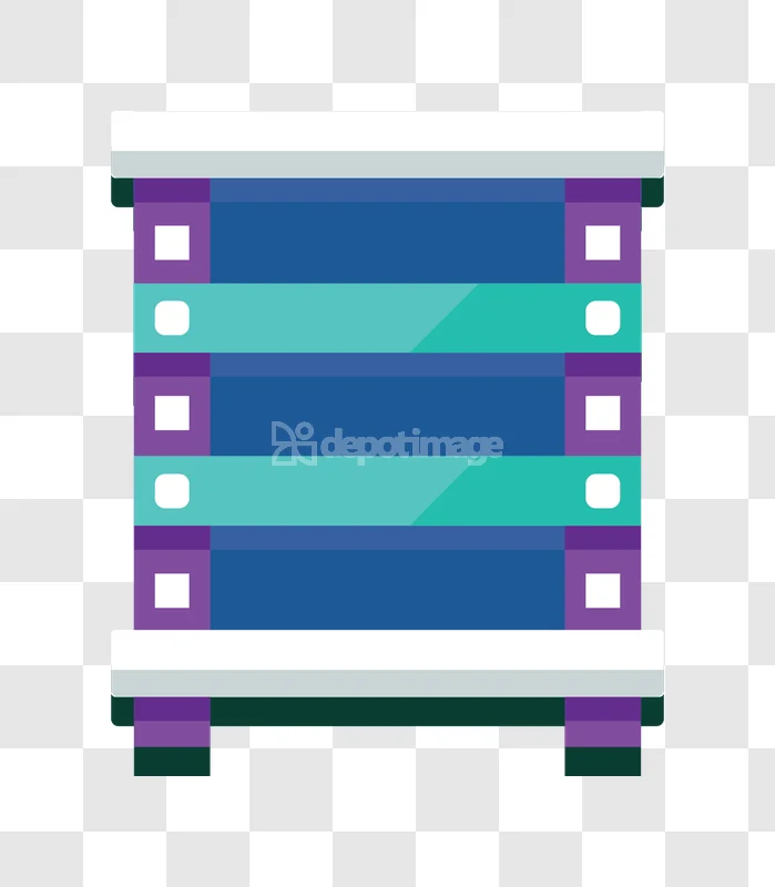 Data Server Rack Teal Blue Gradient flat design transparent background