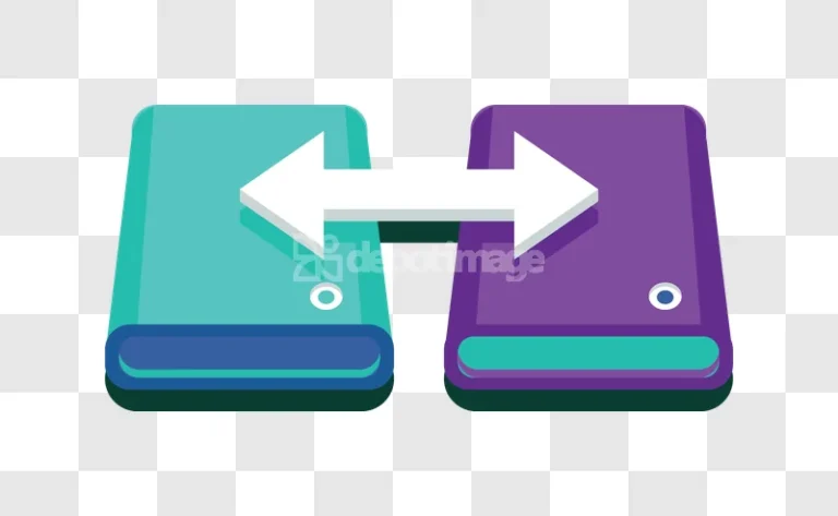 Data Transfer Sync Exchange Icon flat style teal purple