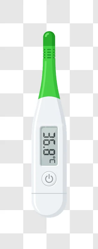 Digital Thermometer Green White 36 8c Display