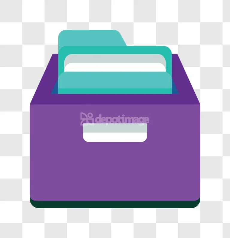 Drawer Storage Data Archive Icon Purple flat design purple teal