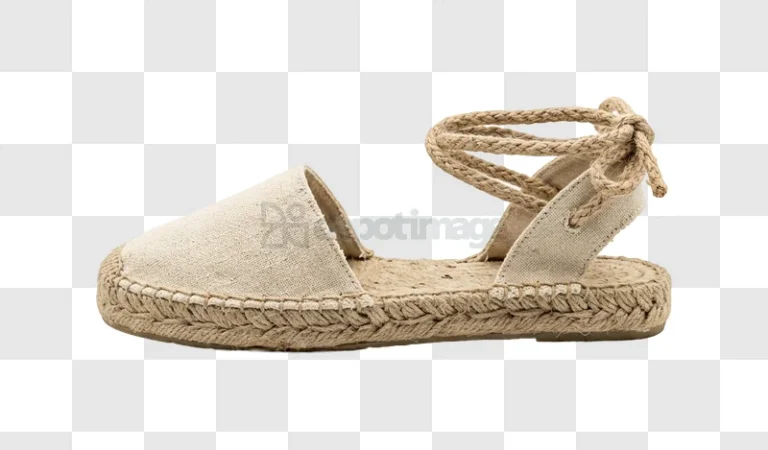 Espadrille Shoe With Ankle Tie up natural fabric rope sole