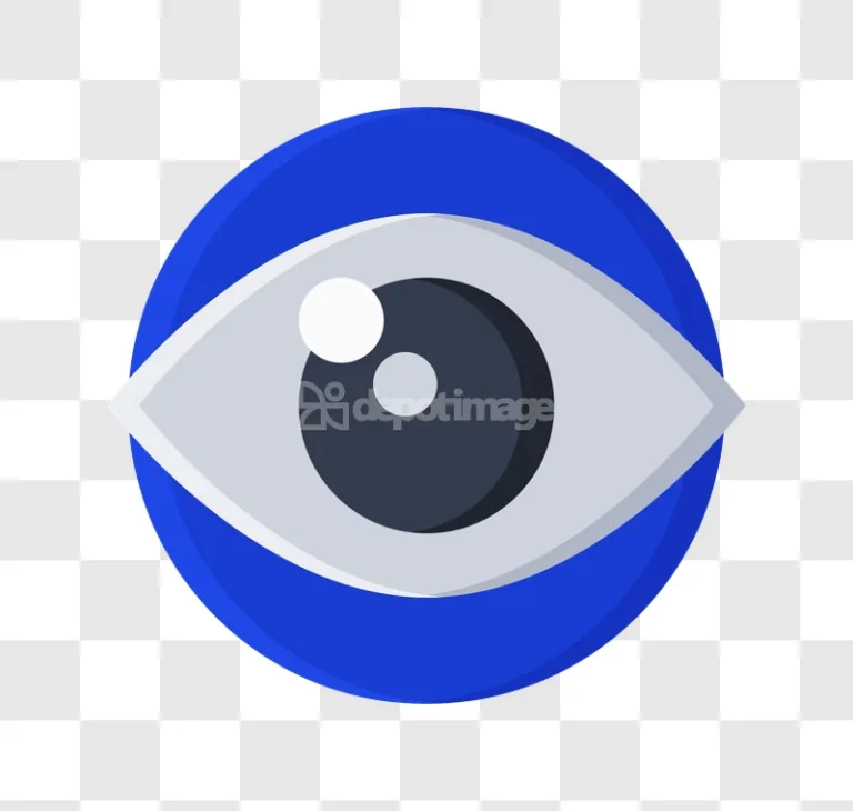Eye Anatomical Vision Sensor Blue Medical Icon flat style blue background