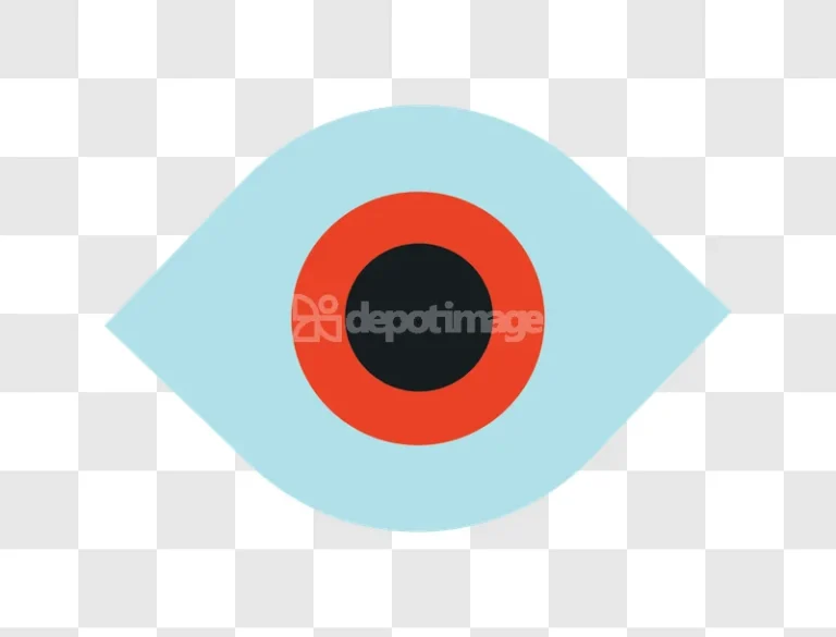 Eye Security Surveillance Monitoring Sight Icon flat light blue orange black