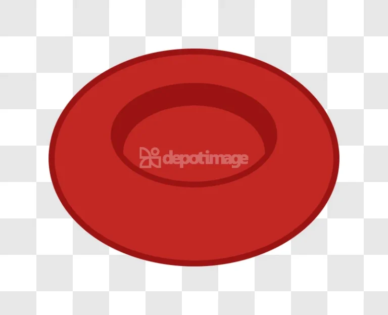 Flat Red Blood Cell Vector Illustration, simple red circular shape