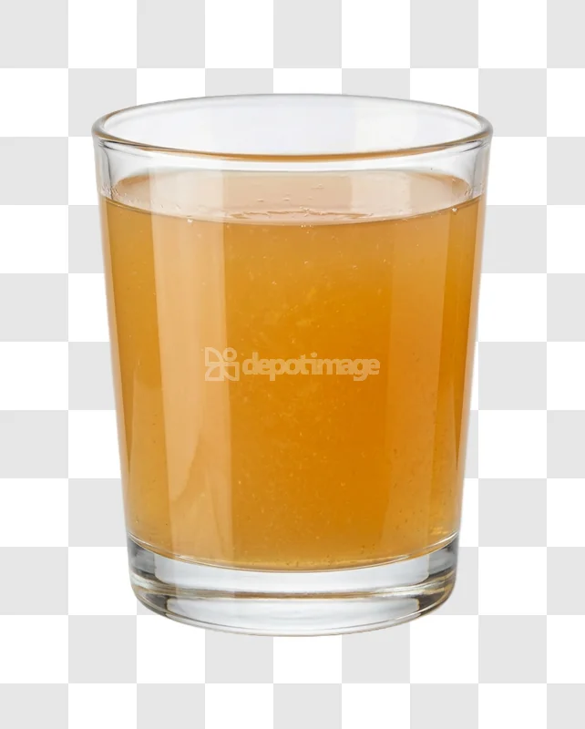 Glass Filled With Frothy Orange Liquid transparent background orange beverage