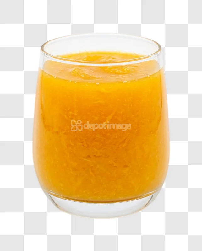 Glass Pulpy Orange Juice vibrant orange liquid clear glass